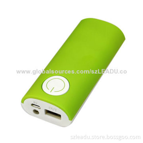 Power bank, big button, 2,400-5,200mAh for option